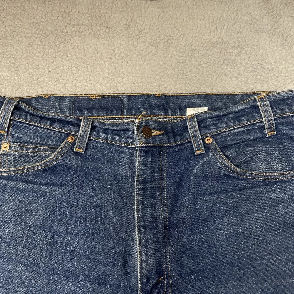 Vintage 90s Levis Jeans Mens 36x34 Blue Denim 517 Boot Cut Orange Tab Made M USA